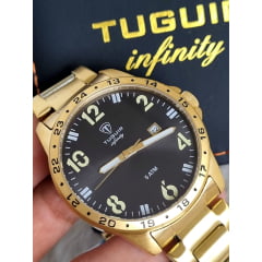 Relógio Masculino Dourado Todo em Aço TGI37102 Relógio Masculino Dourado Todo em Aço TGI37102