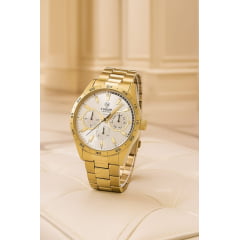 Relógio Masculino Dourado Todo em Aço TGI37064