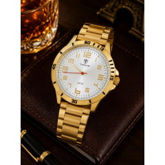 Relógio Masculino Dourado Tuguir TG30355