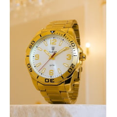 Relógio Masculino Dourado Tuguir TG30364 Relógio Masculino Dourado Tuguir TG30364