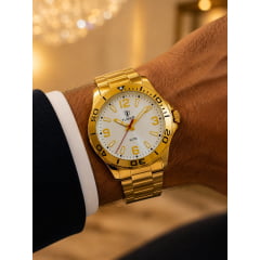 Relógio Masculino Dourado Tuguir TG30364