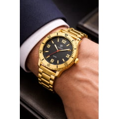 Relógio Masculino Dourado Tuguir TG30365