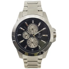 Relógio Masculino Prata Multi Função Tuguir TGI37081