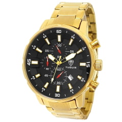 Relógio Masculino Tuguir Cronógrafo Dourado TG30275