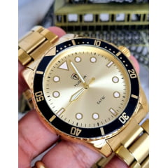 Relógio Masculino Tuguir Dourado TG30189 Relógio Masculino Tuguir Dourado TG30189