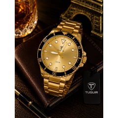 Atacado Relógio  Masculino Dourado Tuguir