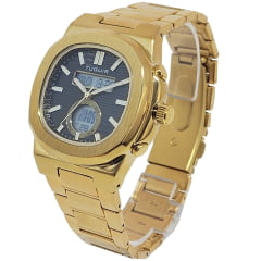 Relógio Tuguir Anadigi Dourado TG30332 Relógio Tuguir Anadigi Dourado TG30332