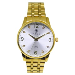 Relógio Tuguir Feminino Dourado Kit TG35105 Relógio Tuguir Feminino Dourado Kit TG35105