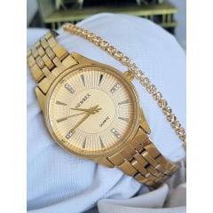 Relógio Feminino Dourado Newrex w4950lK1