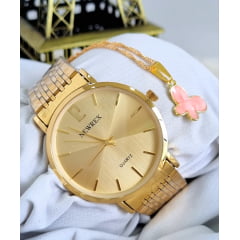Relógio Newrex Feminino Dourado W1666G - Cópia (1)