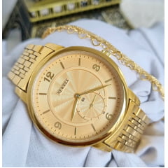 Relógio Newrex Feminino Dourado W1671GK8 Relógio Newrex Feminino Dourado W1671GK8