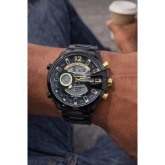 Relógio Digiana Dourado Masculino Newrex KT1183