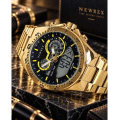 Relógio Digiana Dourado Masculino Newrex kt1892