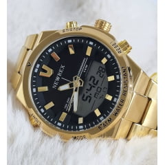 Relógio Digiana Dourado Masculino Newrex kt1962