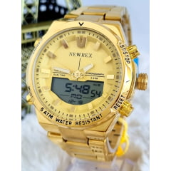 Relógio Digiana Dourado Masculino Newrex kt1962D 