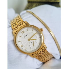 Relógio Feminino Dourado Newrex w1671l
