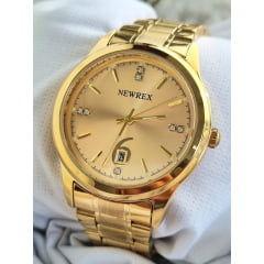 Relógio Feminino Dourado Newrex w1675g
