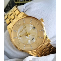 Relógio Feminino Dourado Newrex w2124