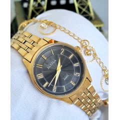 Relógio Feminino Dourado Newrex W4517LPK1