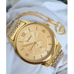 Relógio Newrex Feminino Dourado W1671GK3 Relógio Newrex Feminino Dourado W1671GK3