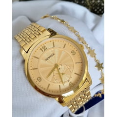 Relógio Newrex Feminino Dourado W1671GK5 Relógio Newrex Feminino Dourado W1671GK5