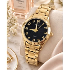 Relógio Newrex Feminino Dourado W1692LP Relógio Newrex Feminino Dourado W1692LP
