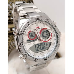 Relógio Masculino AnaDigi Prata KT60010