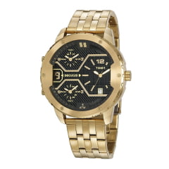Relógio Dourado Masculino Seculus 20886GPSVDA1