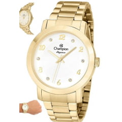 Relógio Feminino Dourado Champion CN26573H 