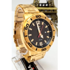 Relógio Banhado a Ouro VIP Cronógrafo MH6331-1