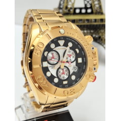 Relógio Banhado a Ouro VIP Cronógrafo MH8274A