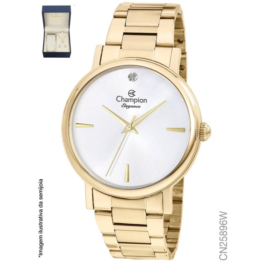 Relógio Champion Dourado Feminino CN25896W