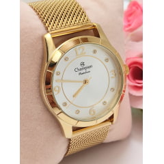 Relógio Champion Dourado Feminino CN29910M