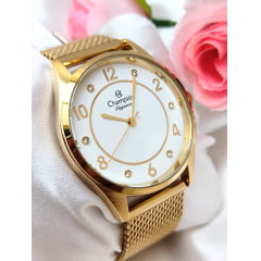 Relógio Champion Feminino Dourado CN25690X
