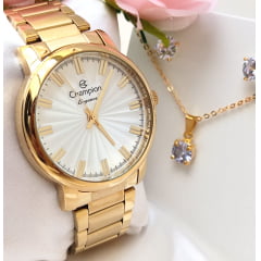 Relógio Champion Feminino Dourado CN26037W
