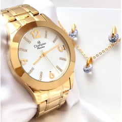 Relógio Champion Feminino Dourado CN28713D