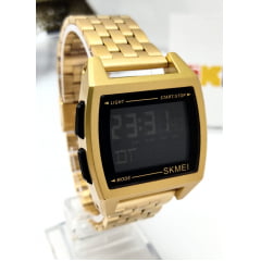 Relógio Digital Dourado SKMEI 13681