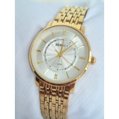 Relógio Feminino Dourado Newrex W1665l