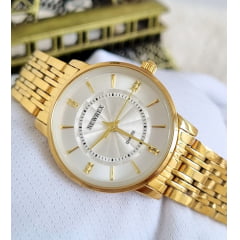 Relógio Feminino Dourado Newrex W1665l