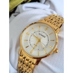 Relógio Feminino Dourado Newrex W1665l
