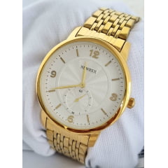Relógio Feminino Dourado Newrex W1671G