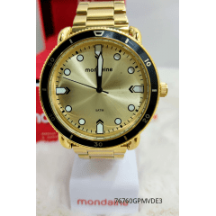 Relógio Mondaine Masculino Dourado Lançamento Fundo Champanhe