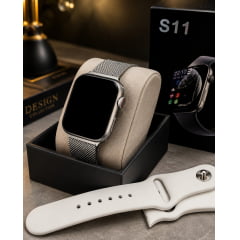 Relógio Smartwatch S11 Prata Microwear Relógio Smartwatch S11 Prata Microwear